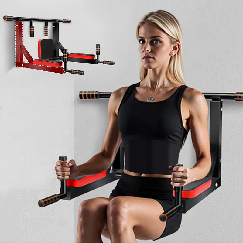 Multifunctional wall-mounted pull-up bar