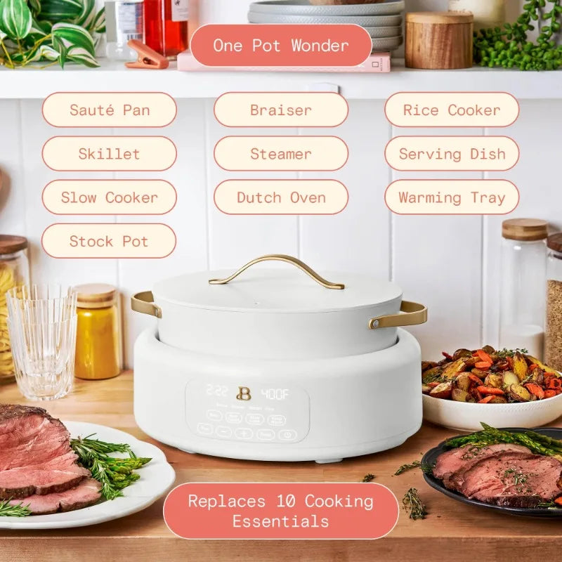 Beautiful 10, 6 Qt Electric Multi-Cooker