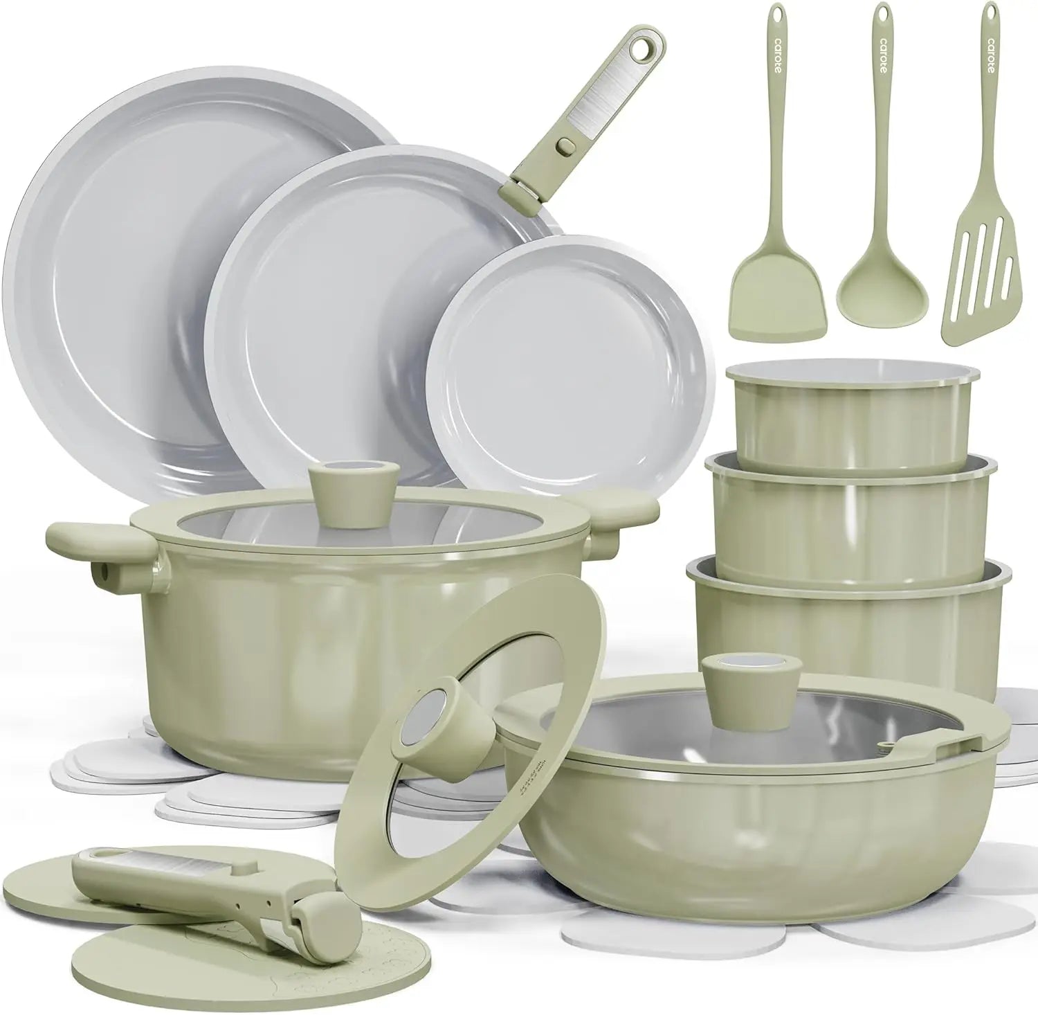 25pcs Ceramic Cookware Set