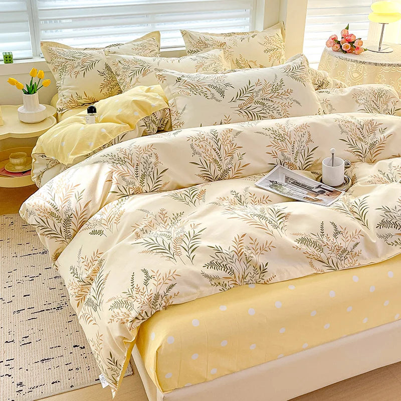 4pcs, 100% cotton bedding set