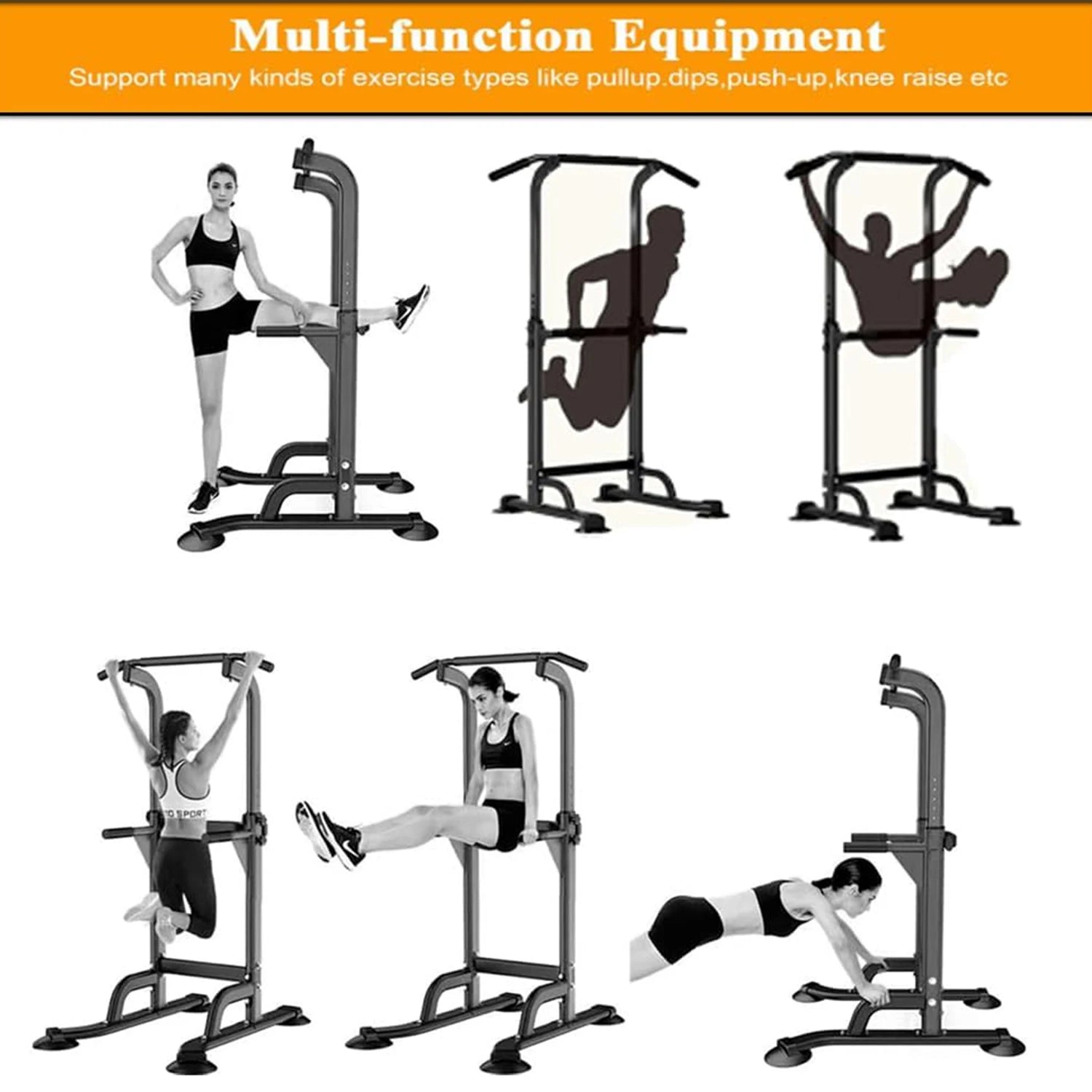 Adjustable Power Tower Pull-Up Rack