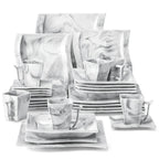 MALACASA FLORA Marble Porcelain Dinnerware