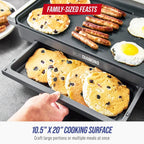 XL Electric Ceramic Nonstick Griddle with Warming Tray
