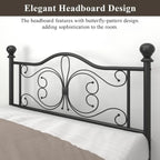 Metal Platform Bed Frame with Headboard and Footboard