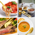72-Pcs Gold Silverware Sets