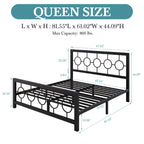 HOOMIC Metal Platform Bed Frame