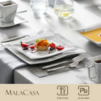 MALACASA FLORA Marble Porcelain Dinnerware