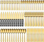 72-Pcs Gold Silverware Sets