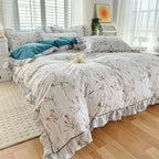 New Ruffles 100% Cotton Duvet Cover Set or Single Duvet Covers