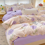 4pcs, 100% cotton bedding set