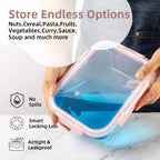 16-Piece Glass Food Storage Containers Set