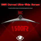 Gawfolk Monitor 34'' 144Hz Bandfish Screen Curved