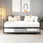 Premium Steel Slat Daybed Sofa Bed with Trundle