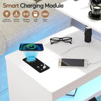 JDPAG Nightstand with Wireless Charging Station