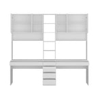 FUFU&GAGA Large Computer Desk with Bookshelves