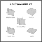 8 Piece Comforter and Quilt Set Collection