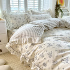 New Ruffles 100% Cotton Duvet Cover Set or Single Duvet Covers