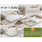 King Size Fold Out Corduroy Sofa Bed