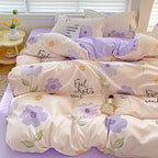 4pcs, 100% cotton bedding set