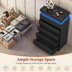 Tall Black Dresser for Bedroom