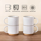 12OZ Stackable Coffee Mugs
