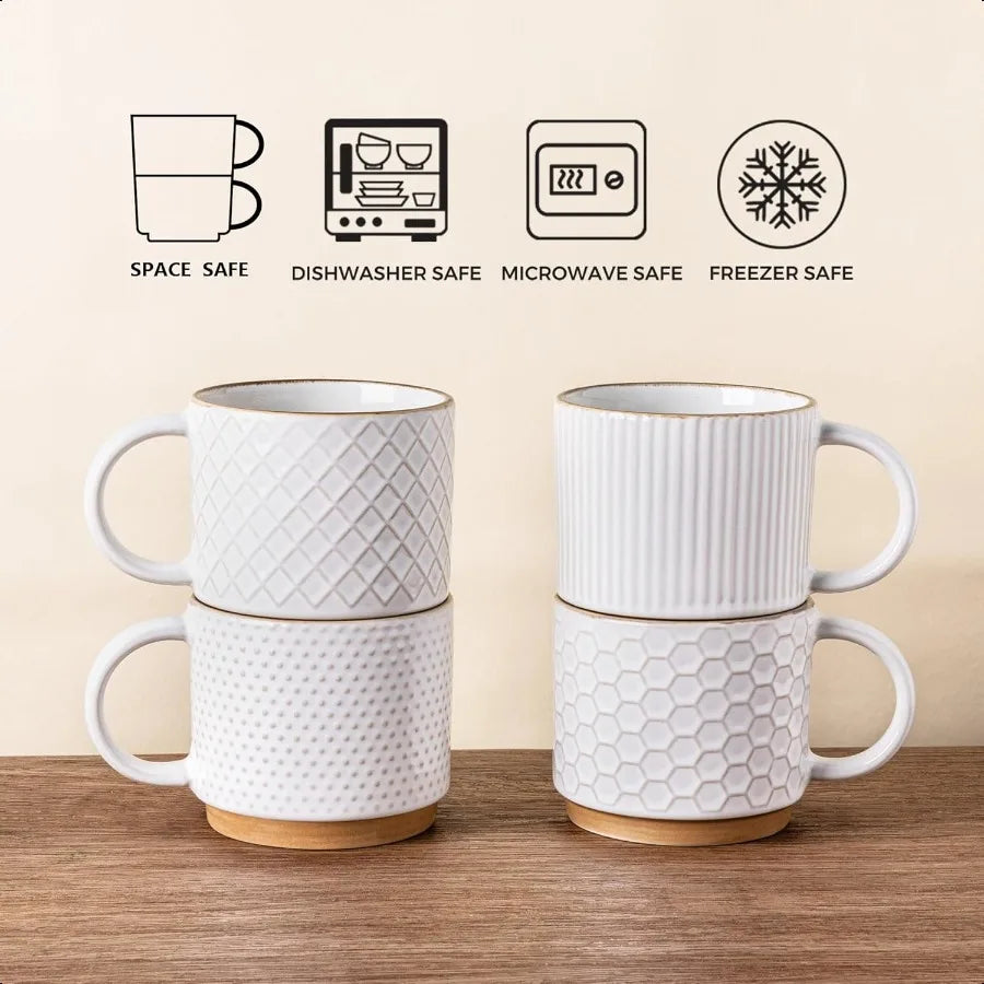 12OZ Stackable Coffee Mugs