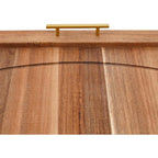 30"L X 22"W Log Color Wood Stove Top Cover with Handle