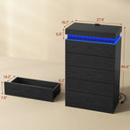 Tall Black Dresser for Bedroom