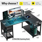 "Gaming Desk with Drawers,