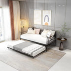 Premium Steel Slat Daybed Sofa Bed with Trundle