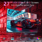 GreBear 27-inch IPS Panel PC Monitors FHD 1080p 75Hz LED Display Home Office Desktop Screen, HDMI, VGA, Flicker