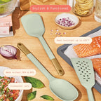 Beautiful 3-Piece Silicone Kitchen Utensil Tool Set